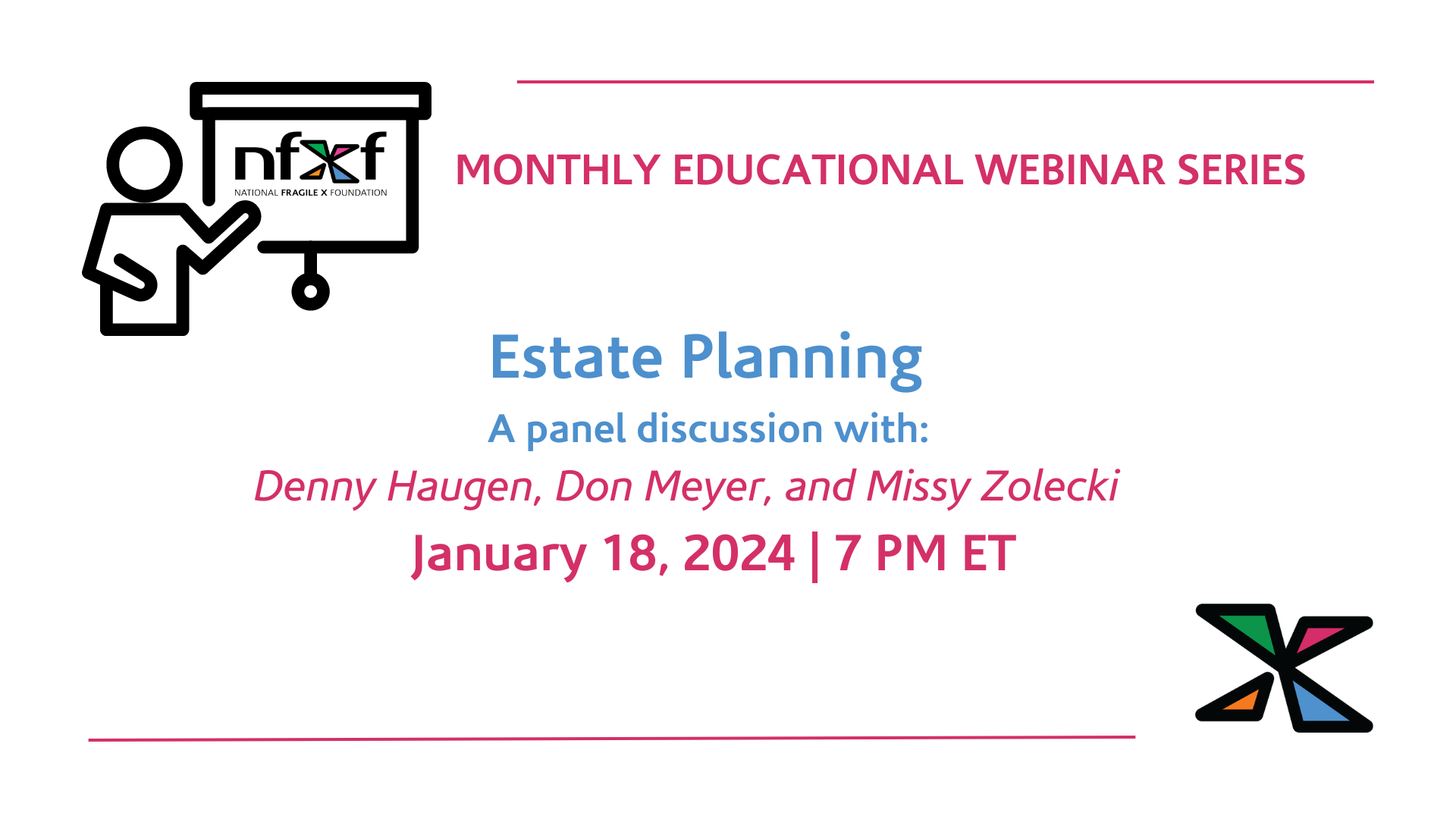 Updated NFXF Monthly Webinar Series Estate Planning Jan 2024 