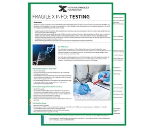 fragile x info testing FB